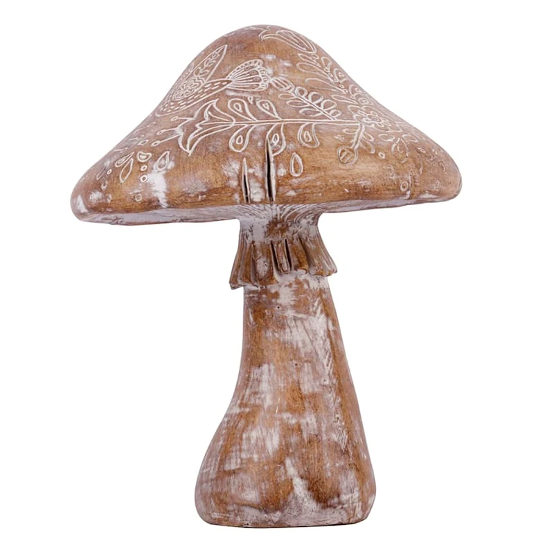 Honeybloom Rustic Mushroom Garden Statue, 8" - Image 2