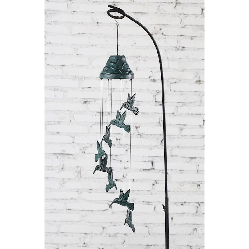 Hummingbird Bouquet Wind Chime, 29" - Image 2