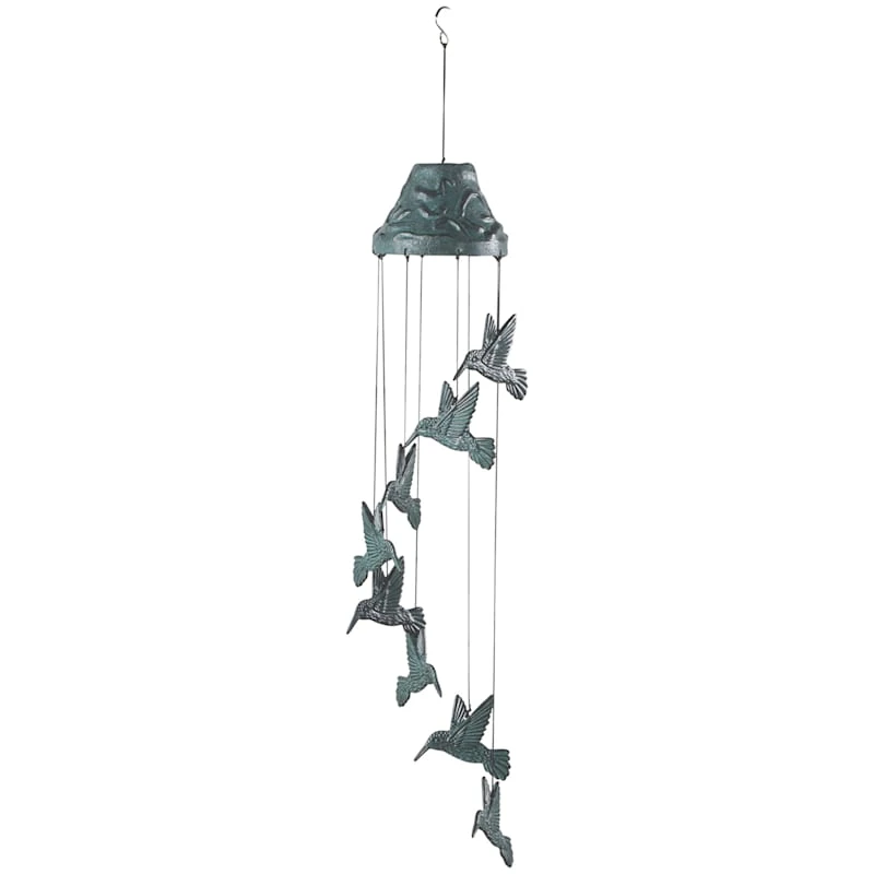 Hummingbird Bouquet Wind Chime, 29"