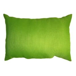 Kiwi Canvas Lumbar Outdoor Throw Pillow, 14x20