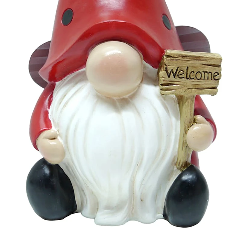 Ladybug Gnome Statue, 12" - Image 2