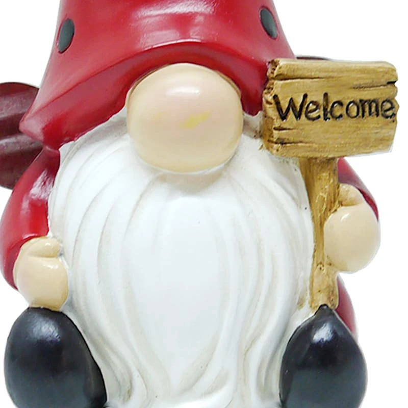Ladybug Gnome Statue, 8" - Image 2