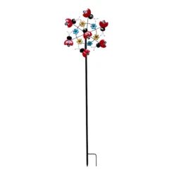 Ladybug Windmill Garden Stake, 36"