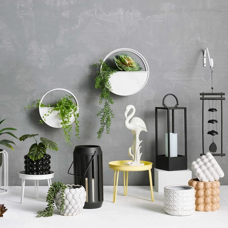 Laila Ali Black Metal Outdoor Lantern, 16" - Image 4