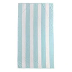 Laila Ali Blue Cabana Striped Beach Towel, 34x62