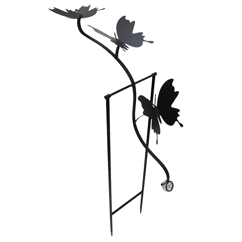 Laila Ali Butterfly Wind Motion Garden Stake, 37"