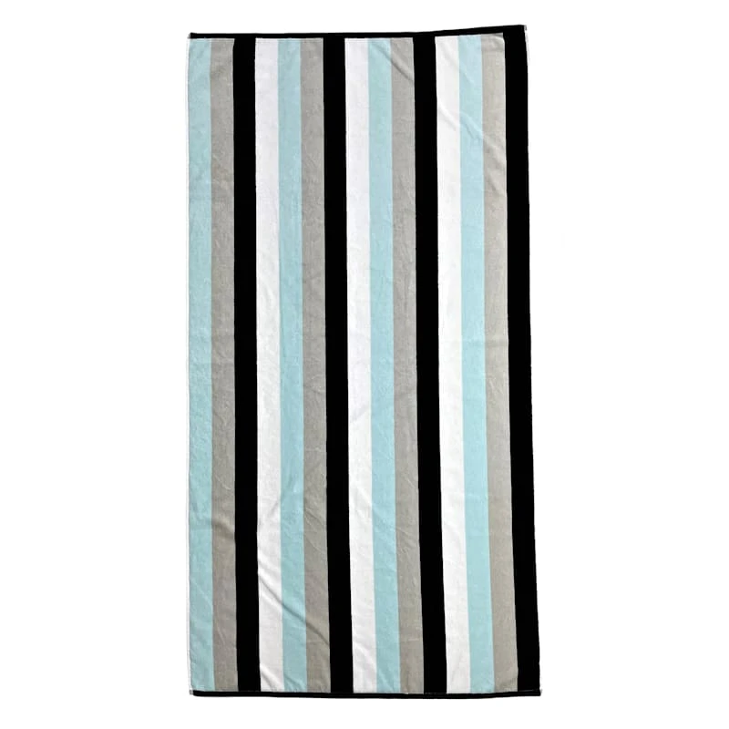 Laila Ali Cabana Striped Beach Towel, 34x62