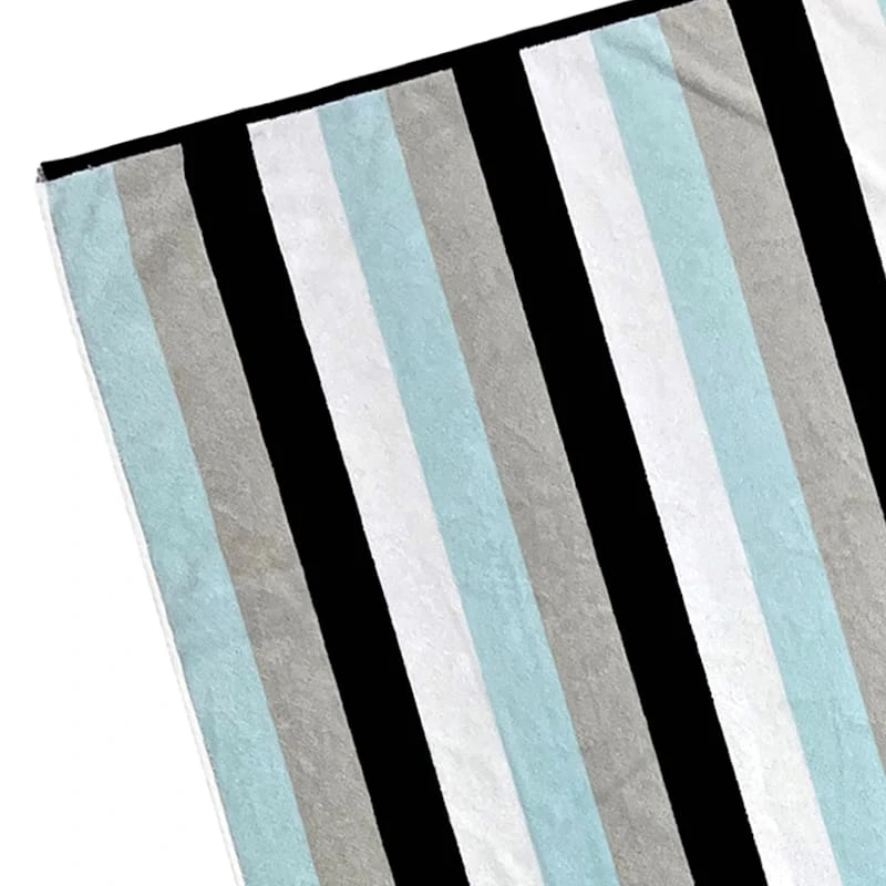 Laila Ali Cabana Striped Beach Towel, 34x62 - Image 3