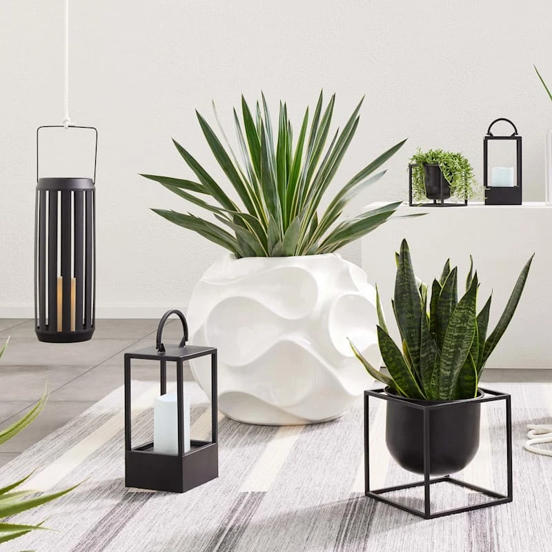 Laila Ali Outdoor Black Lantern, 10" - Image 3