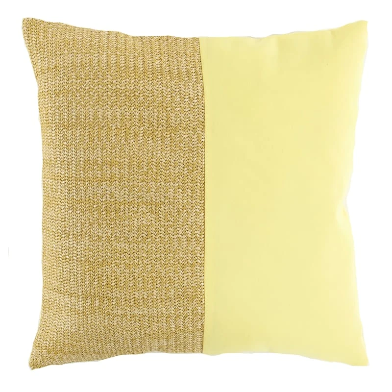 Lemon Hermosa Color Block Outdoor Throw Pillow, 18"