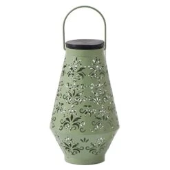 Light Green Decorative Shadow Lantern, 8.3"