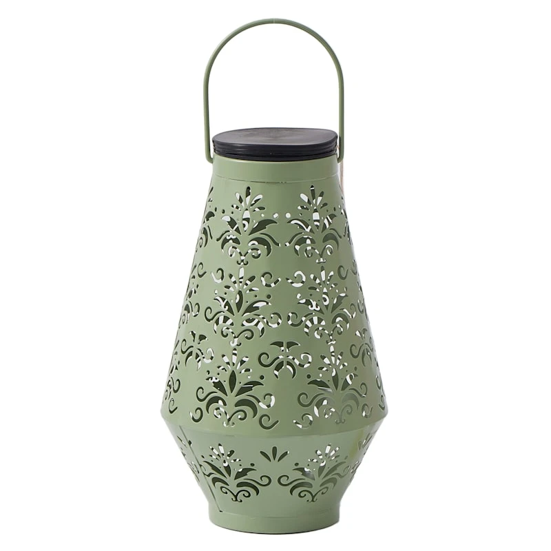 Light Green Decorative Shadow Lantern, 8.3"