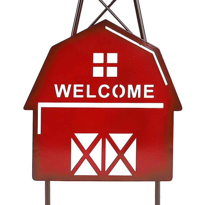 Metal Barn Pinwheel Yard Stake, 27.5" - Image 3