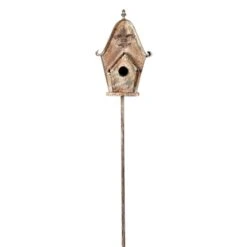 Metal Bird House Stake, 58"