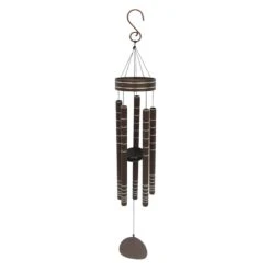 METAL WINDCHIMEETCH SLVR BRN