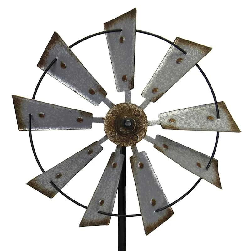Metal Windmill Wheel Stake, 41" - Image 2