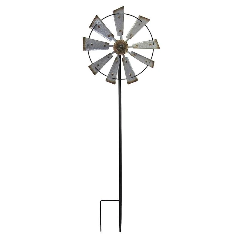 Metal Windmill Wheel Stake, 41"