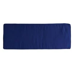 Navy Blue Canvas Gusseted Outdoor Bench Cushion