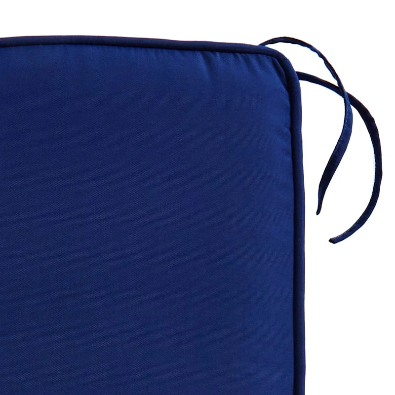 Navy Blue Canvas Gusseted Outdoor Deep Seat Cushion - Image 3