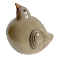 Outdoor Cream Songbird Figurine, Large