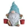 Outdoor Gnome With Buckets Figurine, 14.5"