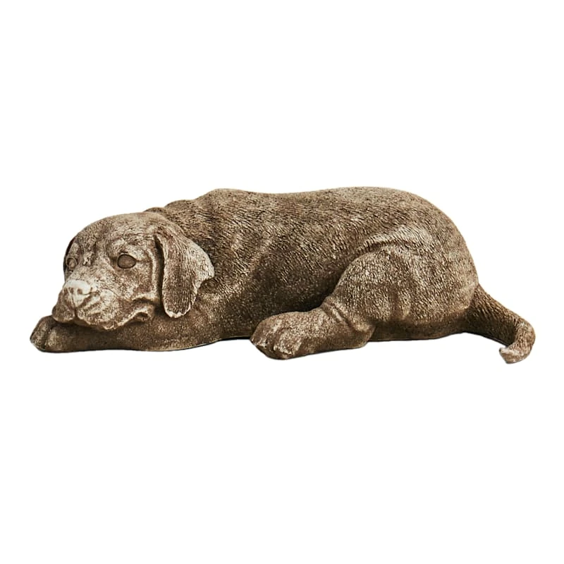 Outdoor Laying Dog Figurine, 16" - Image 2