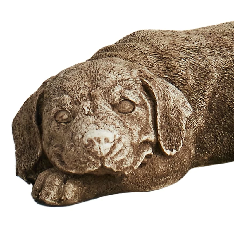 Outdoor Laying Dog Figurine, 16" - Image 4