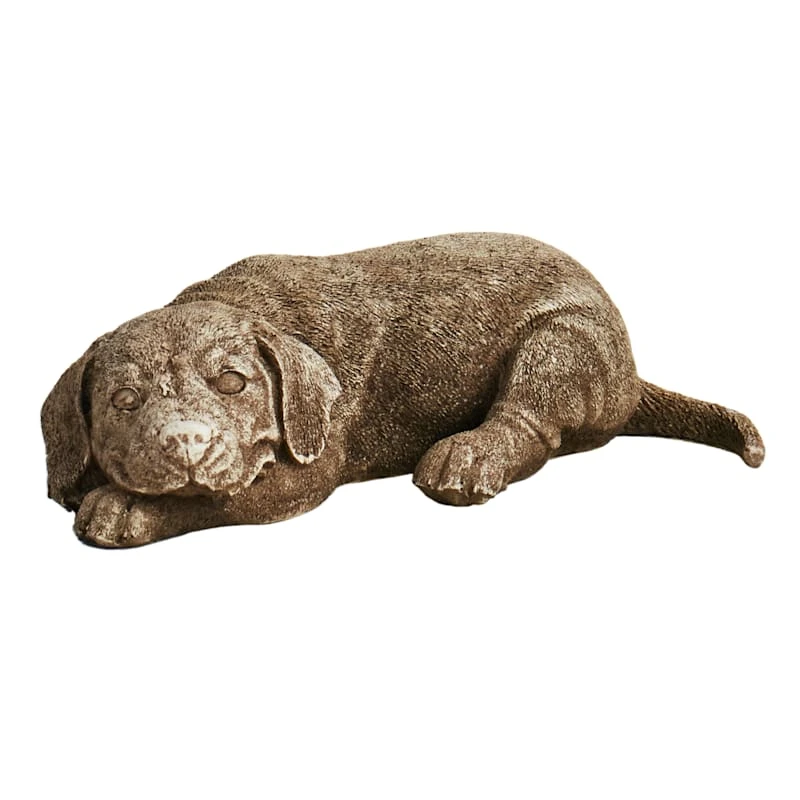 Outdoor Laying Dog Figurine, 16"