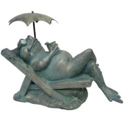 Outdoor Metal Frog Figurine, 18"