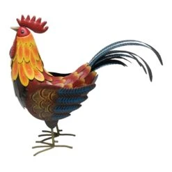 Outdoor Metal Rooster Figurine, 19"
