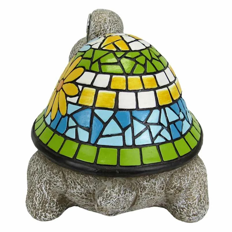 Outdoor Mosaic Turtle Solar Light Figurine, 10.5x7 - Image 3