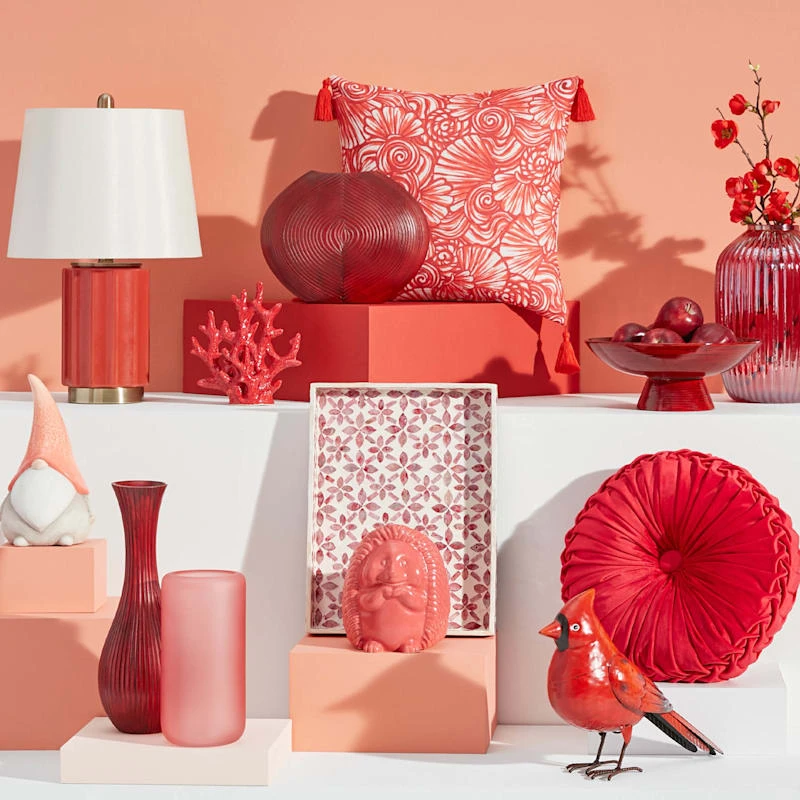 Outdoor Red Metal Cardinal Figurine, 11"