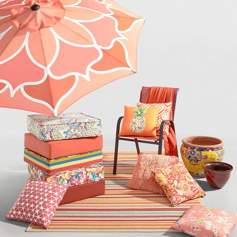 Paisley Chili Gusseted Outdoor Deep Seat Cushion - Image 2