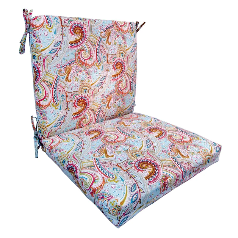 Paisley Outdoor Hinged Seat Cushion