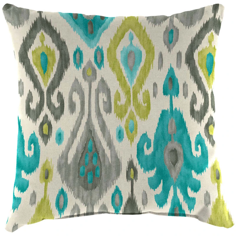 Paso Turquoise Outdoor Throw Pillow, 16" - Image 2