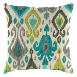 Paso Turquoise Outdoor Throw Pillow, 16"