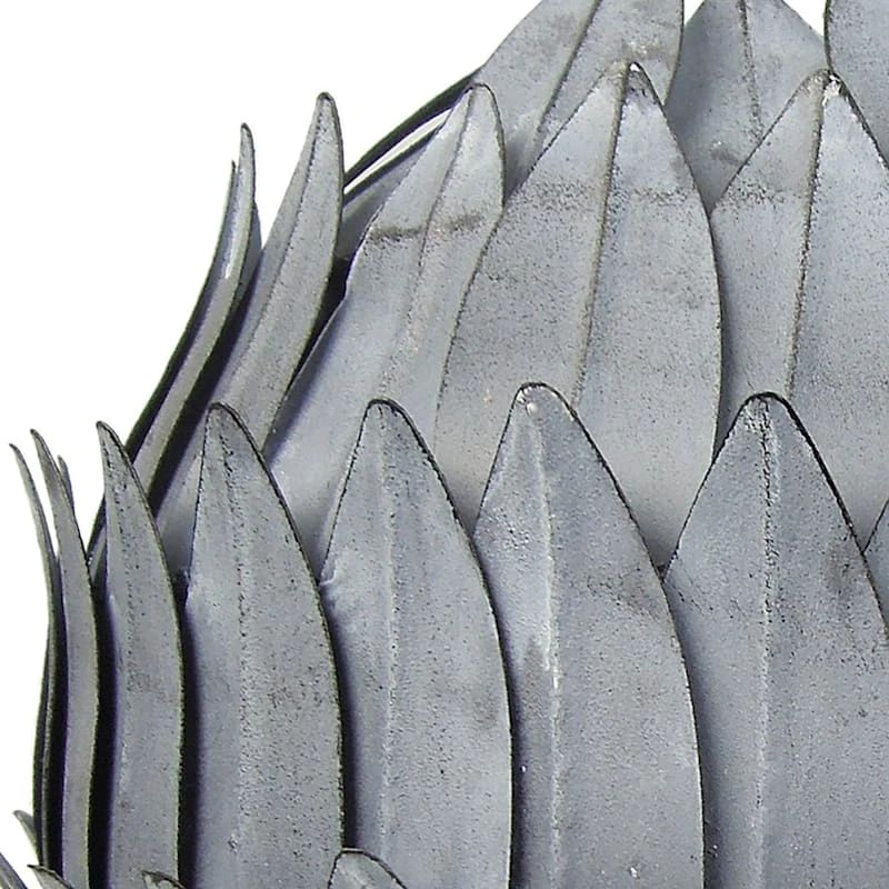 Patina Metal Leaves Ball Decor - Image 2