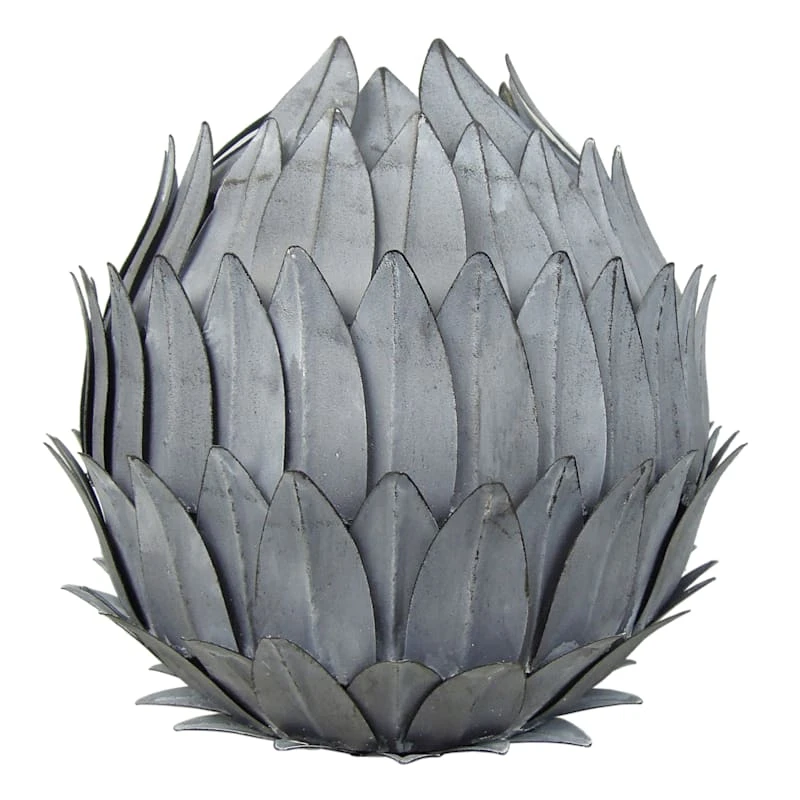 Patina Metal Leaves Ball Decor