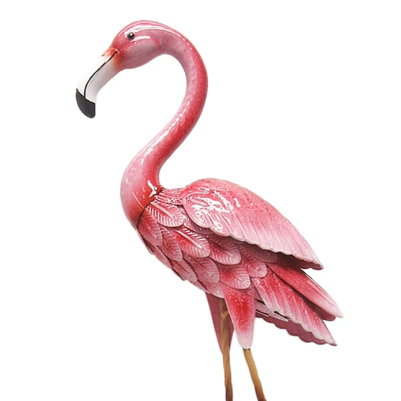 Pink Metal Flamingo Garden Stake, 42.3" - Image 2
