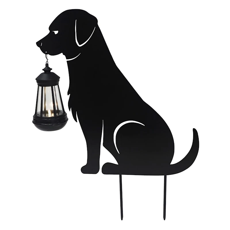 Pink Metal LED Lantern Garden Stake, 18"