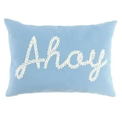 Providence Ahoy Rope Lumbar Outdoor Throw Pillow, 13x18