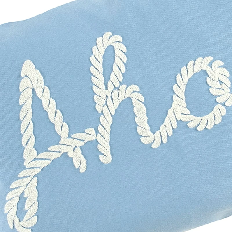 Providence Ahoy Rope Lumbar Outdoor Throw Pillow, 13x18 - Image 2