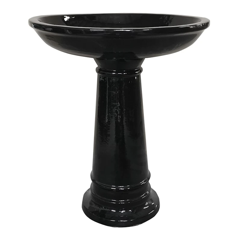Providence Beauly Black Birdbath, 22.8"