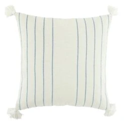 Providence Becca Black & White Striped Outdoor Throw Pillow, 18"