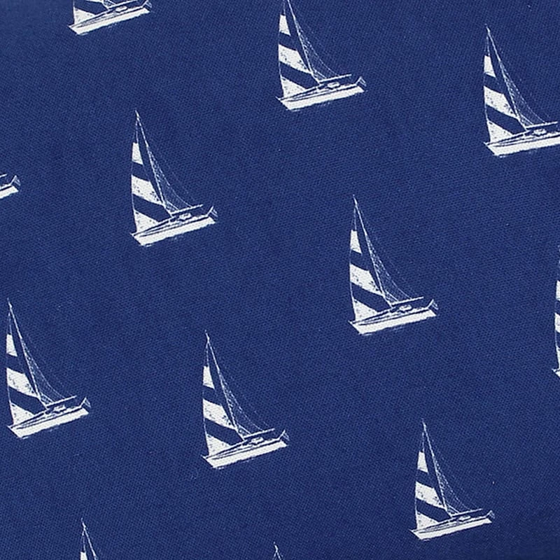 Providence Blue Sailboat Outdoor Lumbar Throw Pillow, 14x20 - Image 2