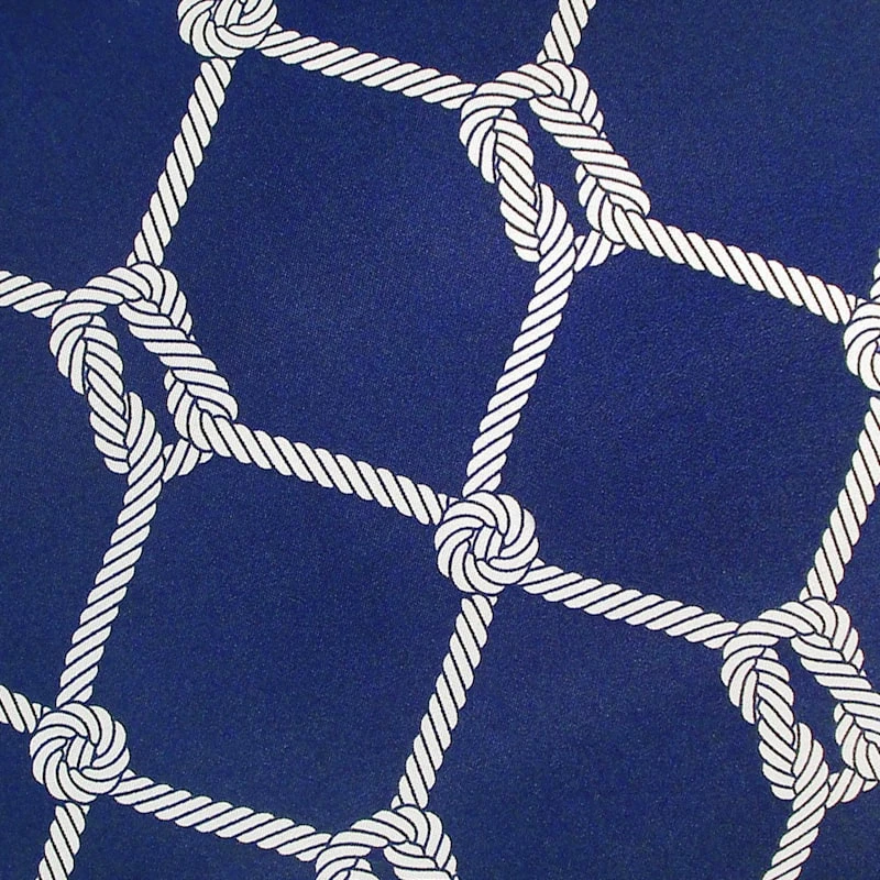 Providence Navy Blue Rope Outdoor Hinged Chair Cushion - Image 2