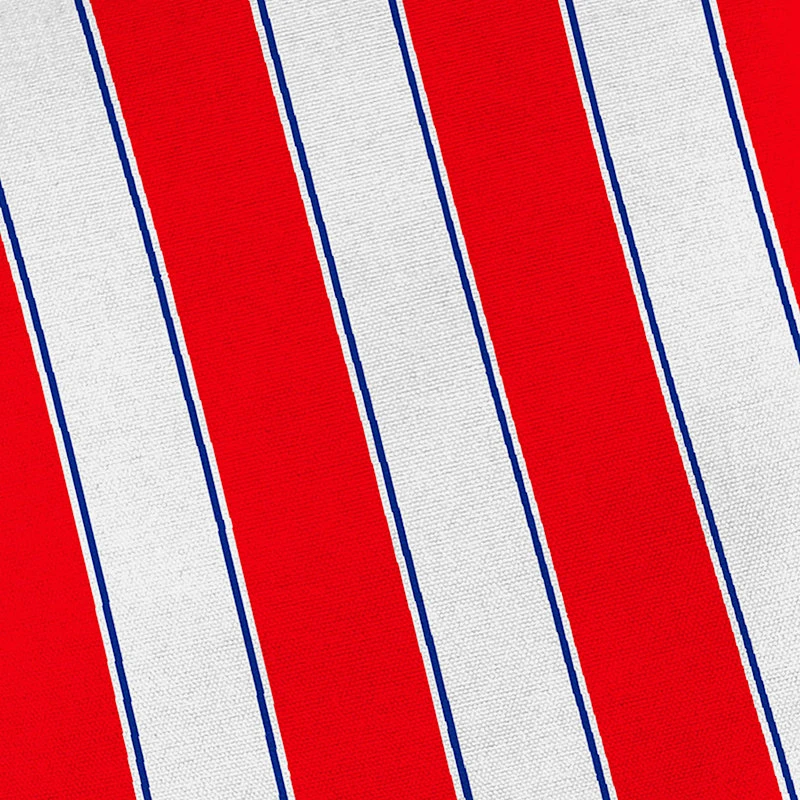 Providence Red & Navy Blue Awning Striped Outdoor Throw Pillow, 20" - Image 2