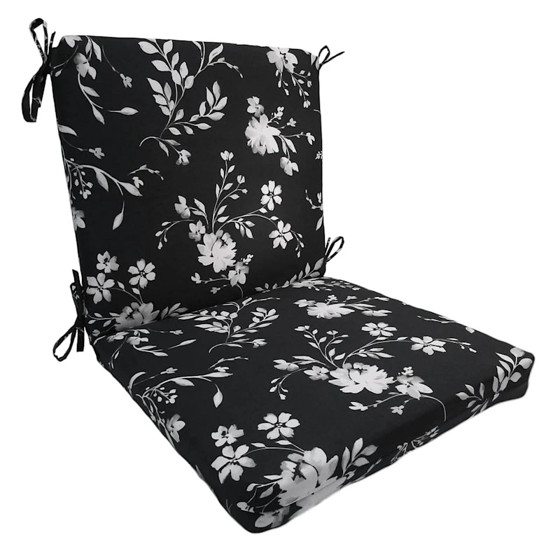Providence Timeless Floral Outdoor Hinged Chair Cushion