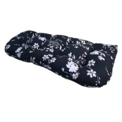Providence Timeless Floral Outdoor Wicker Settee Cushion