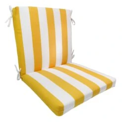 Providence Yellow Awning Striped Hinged Outdoor Cushion